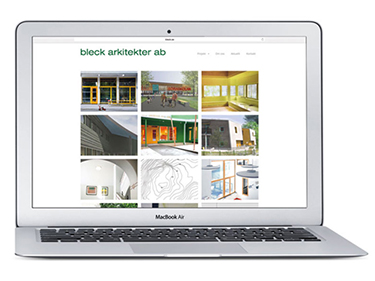 Webbplats åt bleck arkitekter ab